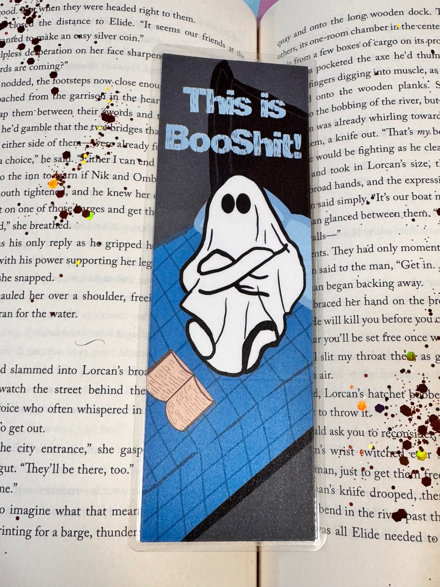 This Is Booshit Halloween Ghost Reading Fall Laminated Bookmark