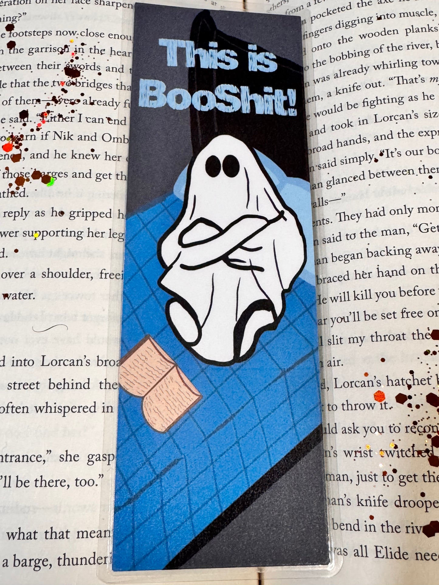 This Is Booshit Halloween Ghost Reading Fall Laminated Bookmark