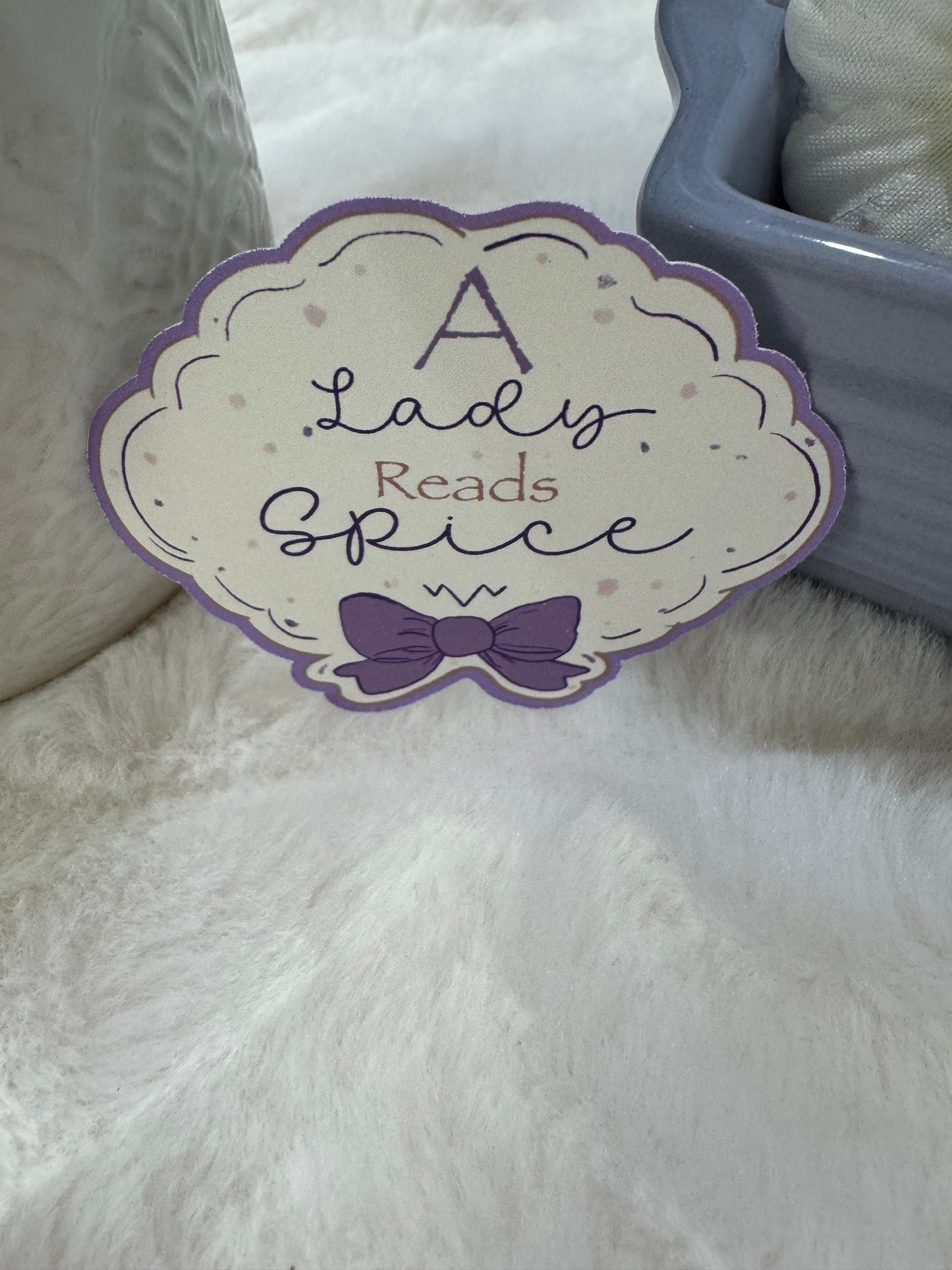 A Lady Reads Spice, Spicy Book Lover Sticker