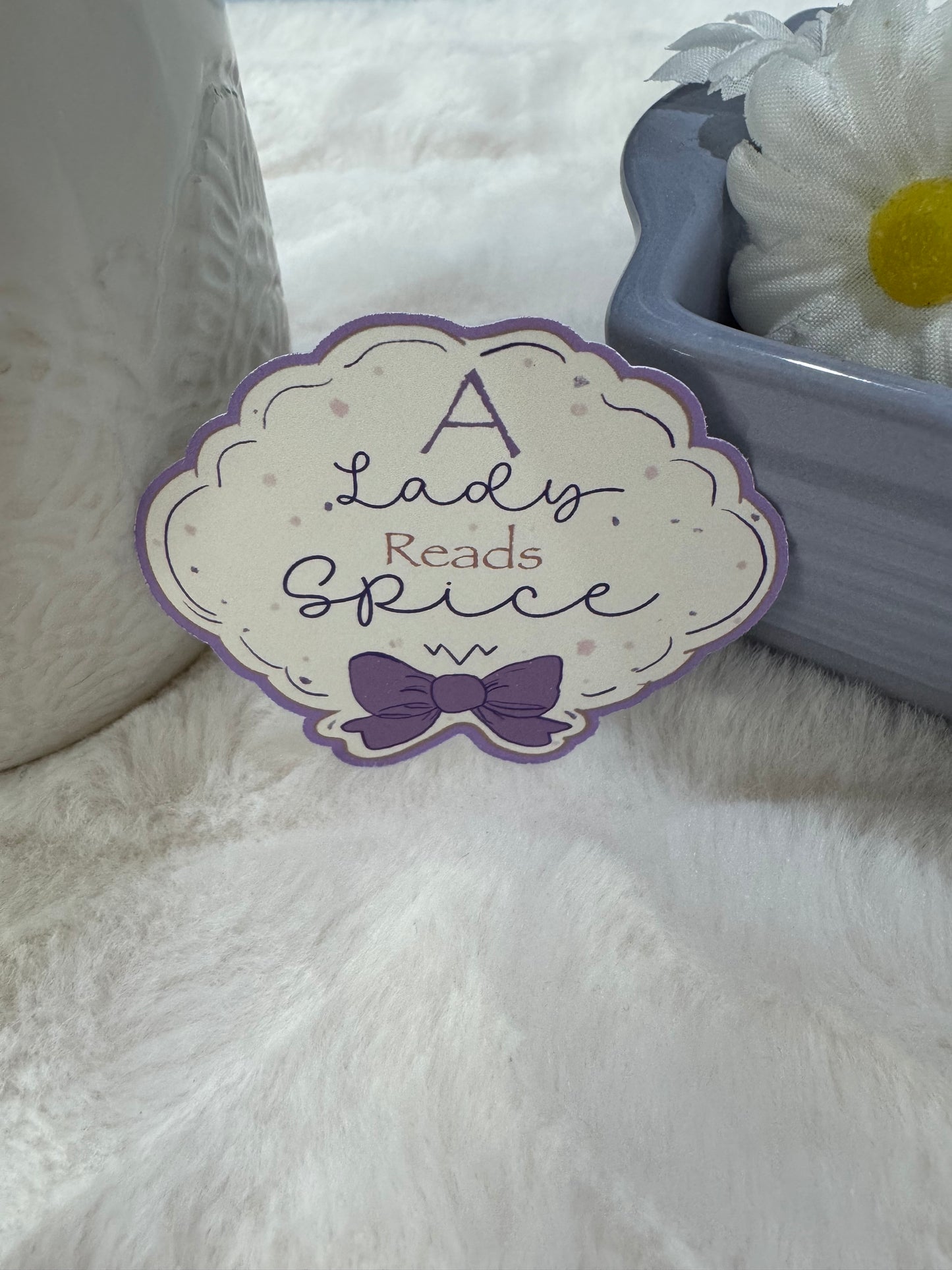 A Lady Reads Spice, Spicy Book Lover Sticker