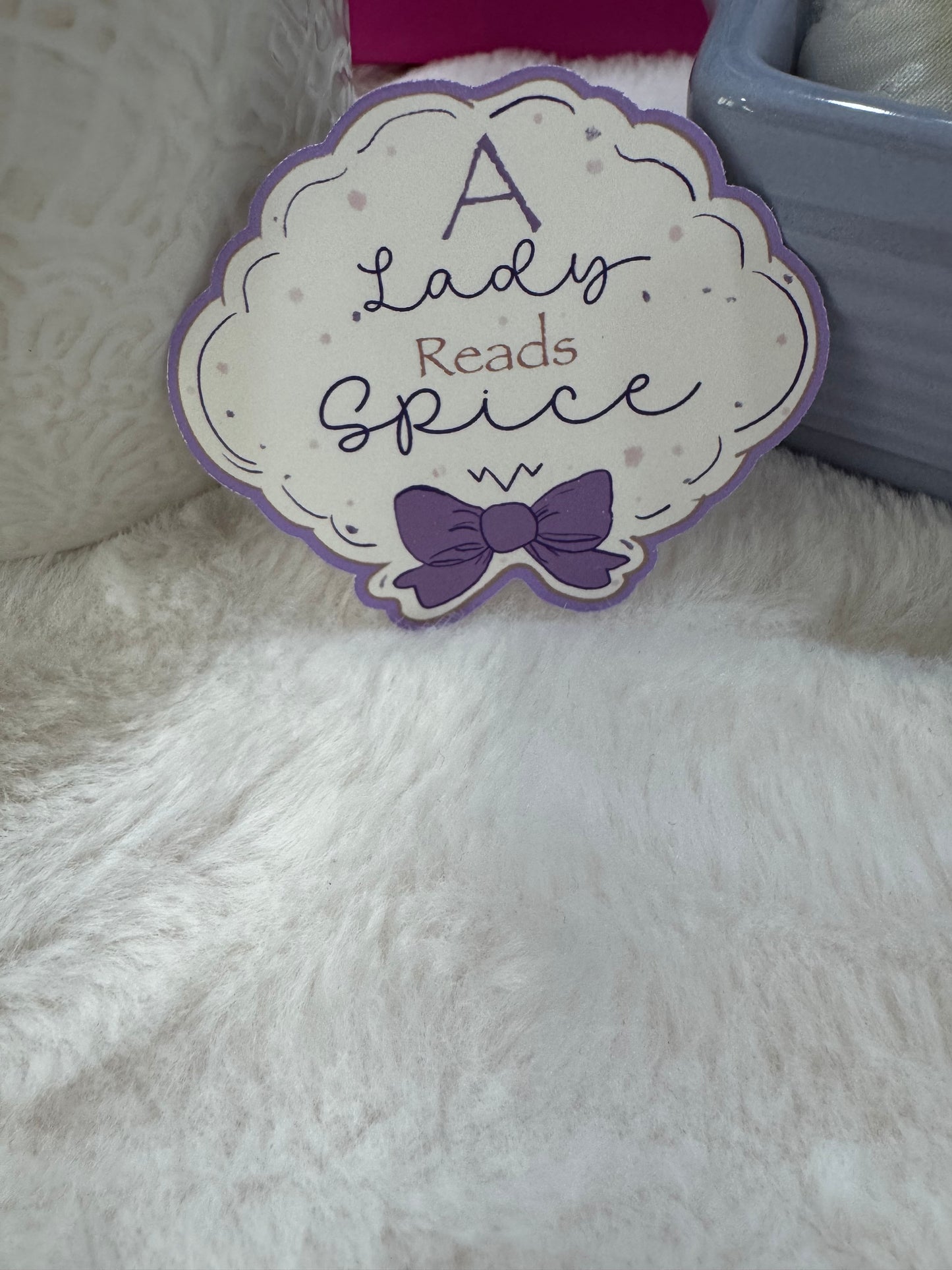 A Lady Reads Spice, Spicy Book Lover Sticker
