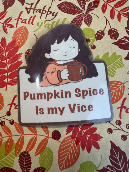 Pumpkin Spice Sticker, Fall Coffee Sticker, Cute Autumn Sticker