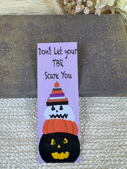 Halloween Pumpkin Laminated Bookmark | Don’t Let Your TBR Scare You