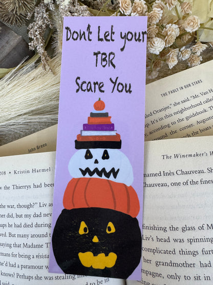 Halloween Pumpkin Laminated Bookmark | Don’t Let Your TBR Scare You