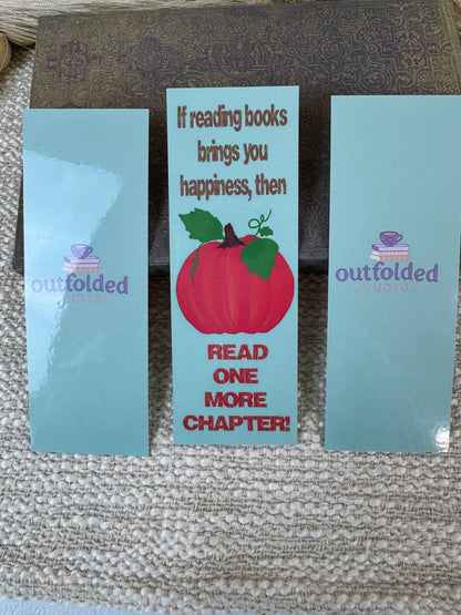 Handmade Pumpkin Bookmark – One More Chapter