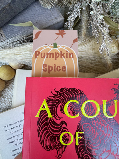 Pumpkin Spice Is My Vice Bookmark | Cozy Fall Design