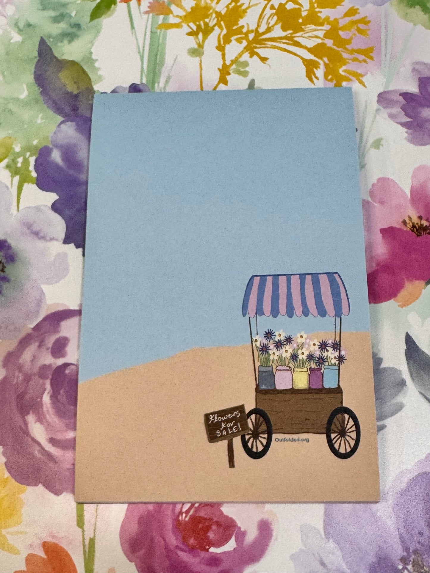 Notepads With Cute Designs, Flowers For Sale, Flower Cart, Sandy Beach List Maker, Organization, Get It Done, Cute Character, 4x6, Flowers