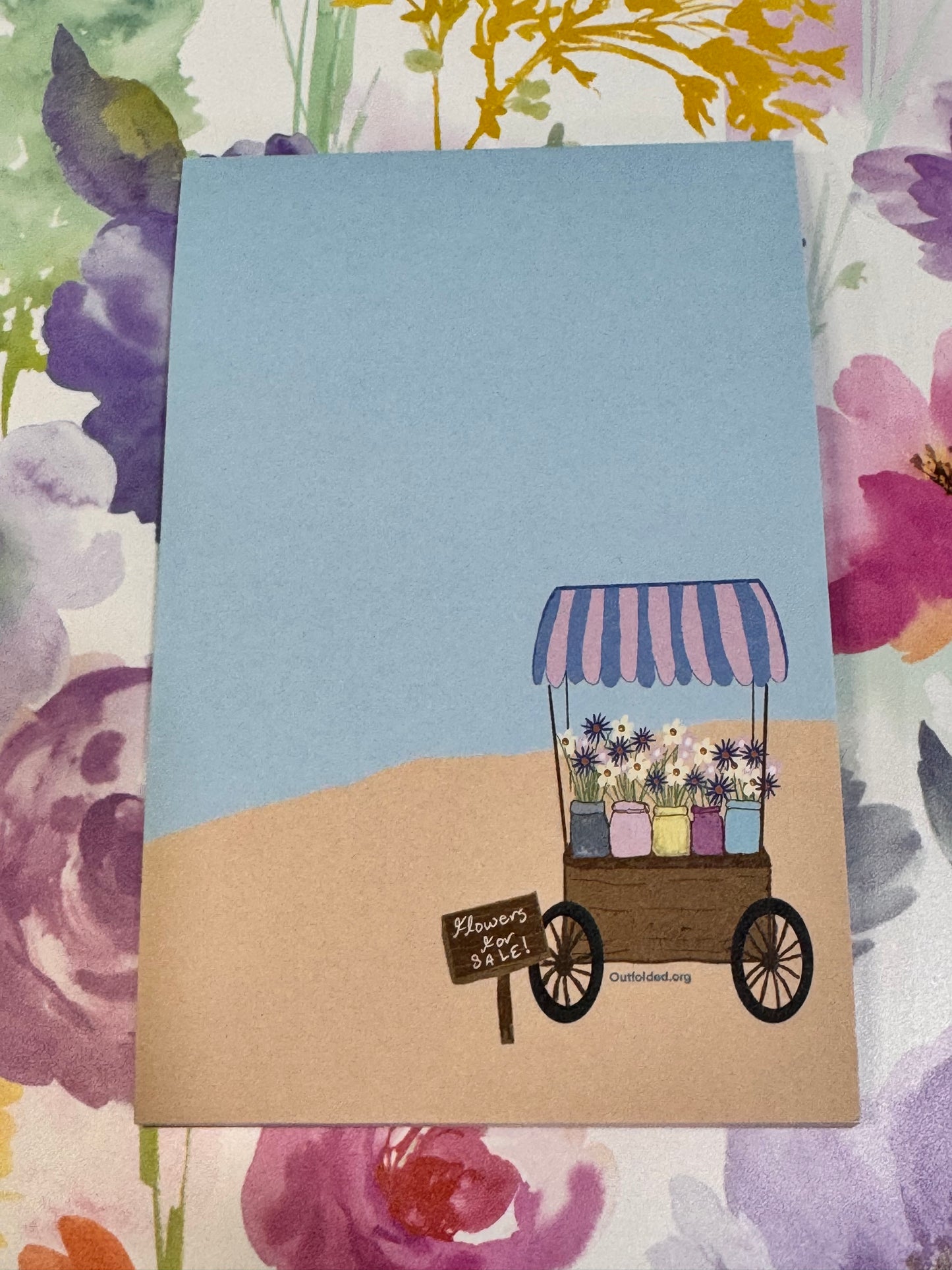 Notepads With Cute Designs, Flowers For Sale, Flower Cart, Sandy Beach List Maker, Organization, Get It Done, Cute Character, 4x6, Flowers