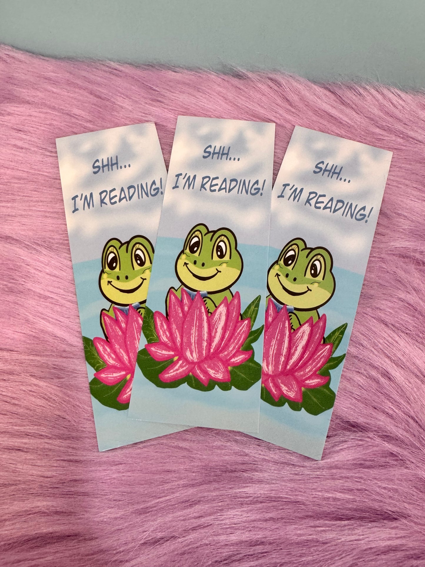Froggy bookmark with a cute frog couple, gorgeous flower cart with flowers for sale