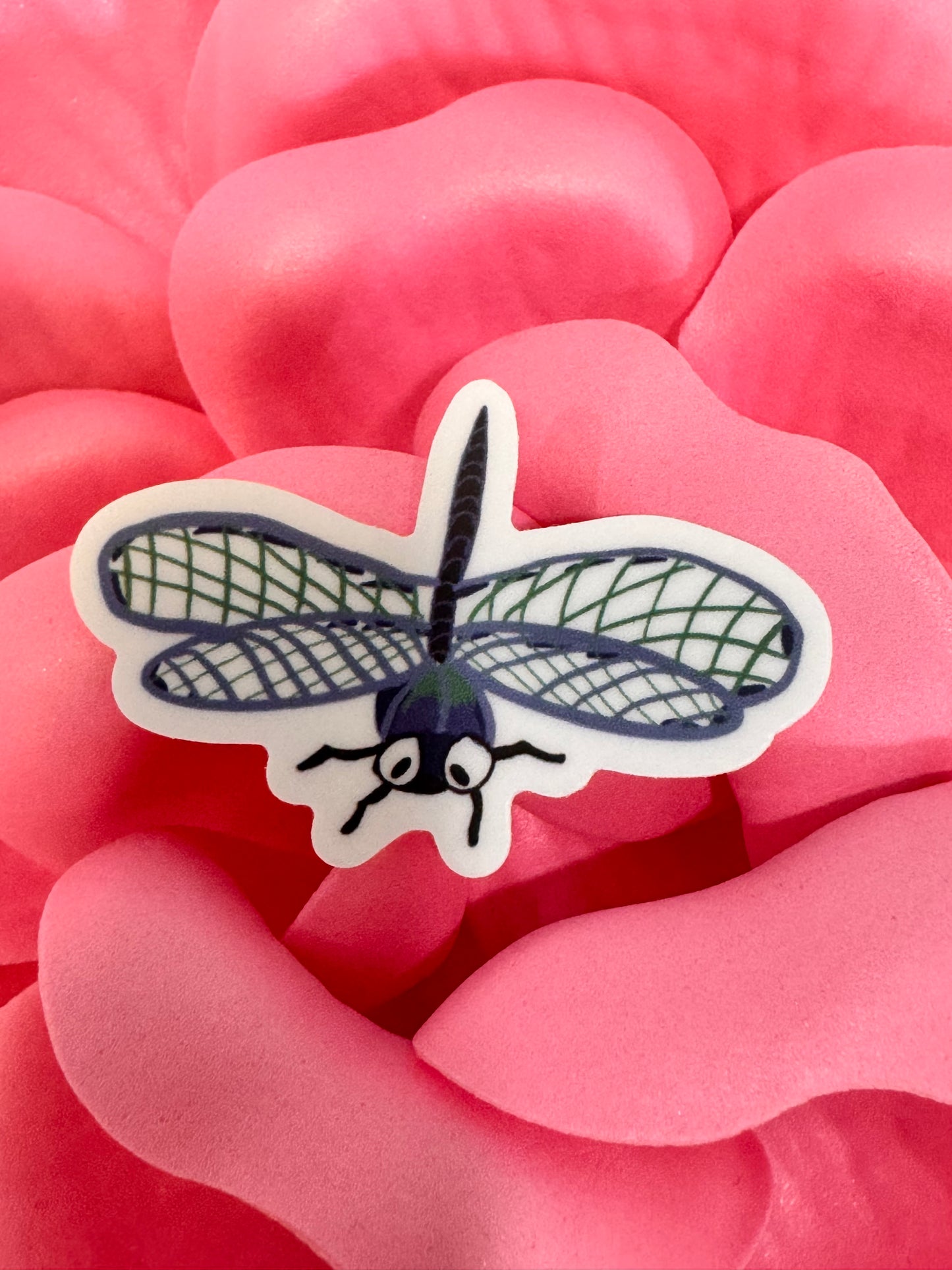 Dragonfly Vinyl Sticker, Cute Dragonfly Character, Sticker for Water Bottle, Phone Case, Kindle, Scrapbook