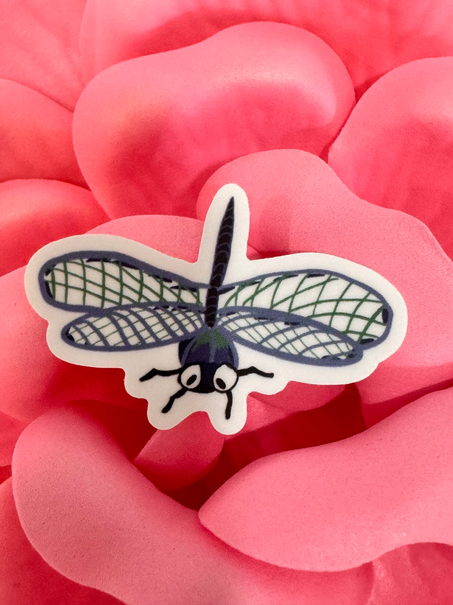 Dragonfly Vinyl Sticker, Cute Dragonfly Character, Sticker for Water Bottle, Phone Case, Kindle, Scrapbook