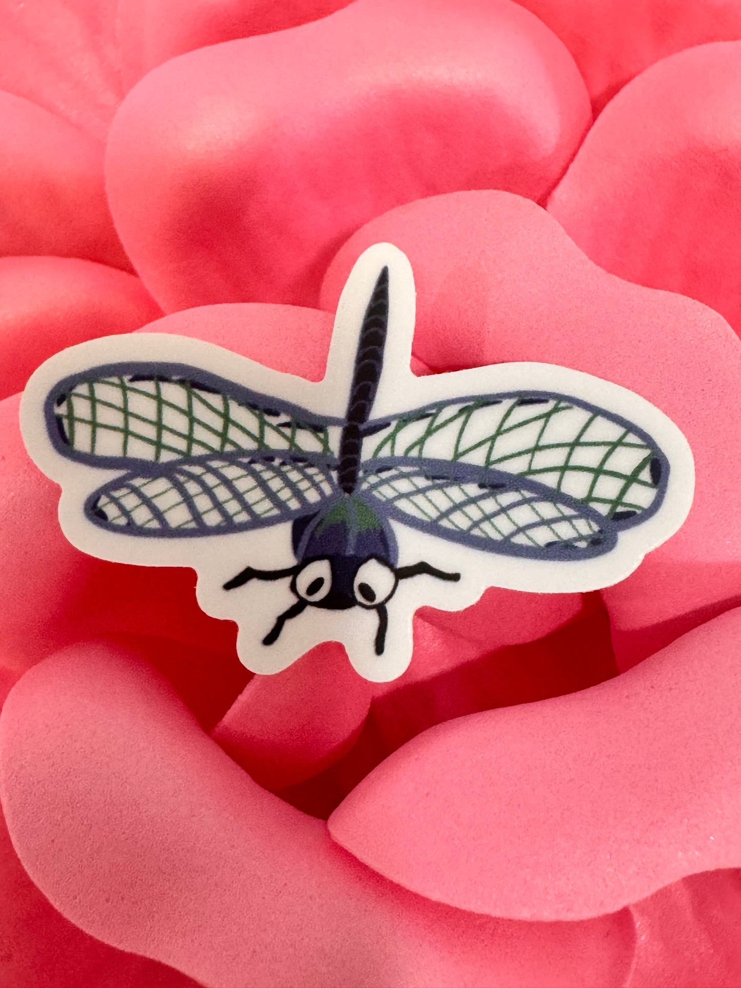 Dragonfly Vinyl Sticker, Cute Dragonfly Character, Sticker for Water Bottle, Phone Case, Kindle, Scrapbook