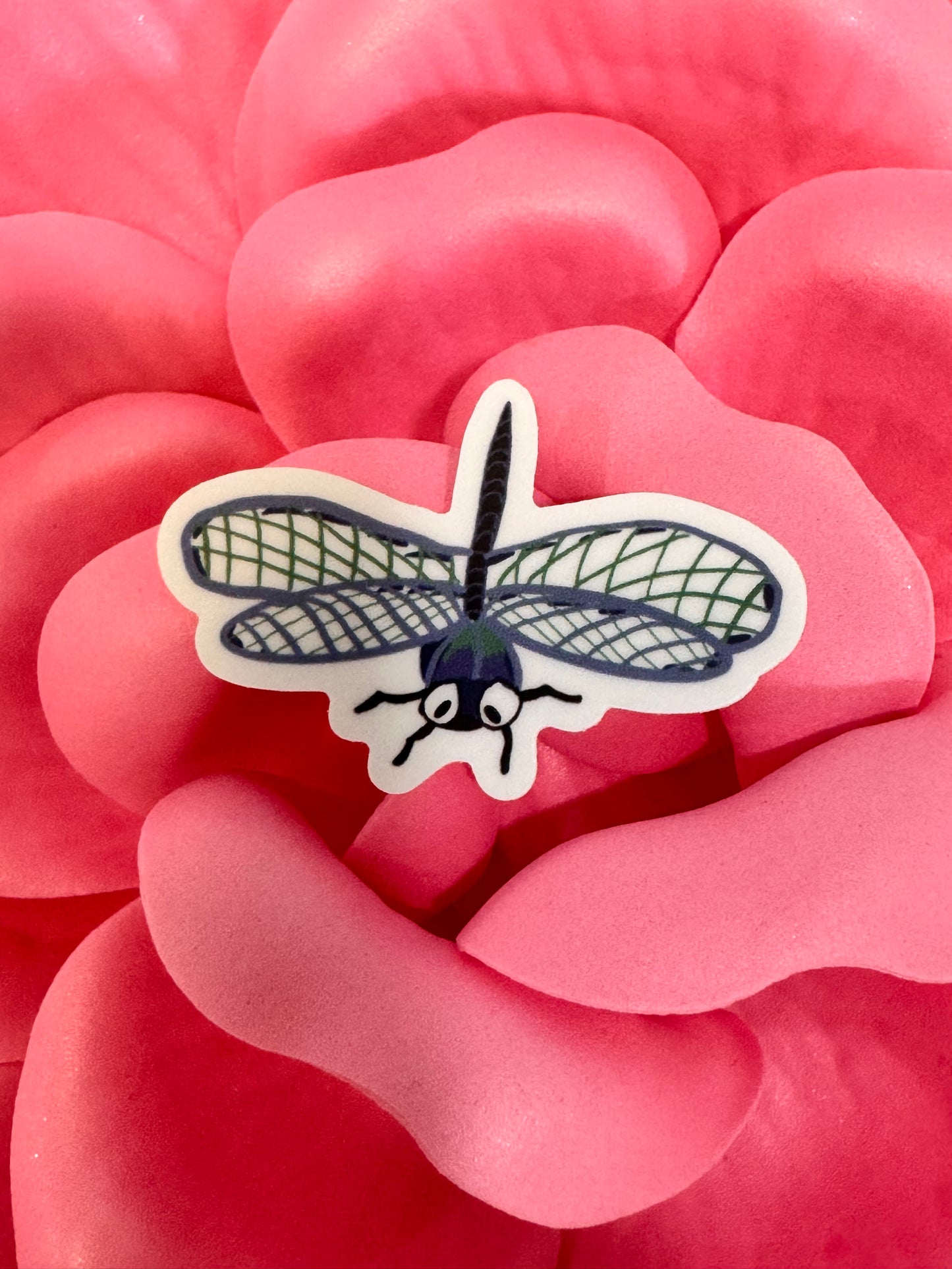 Dragonfly Vinyl Sticker, Cute Dragonfly Character, Sticker for Water Bottle, Phone Case, Kindle, Scrapbook