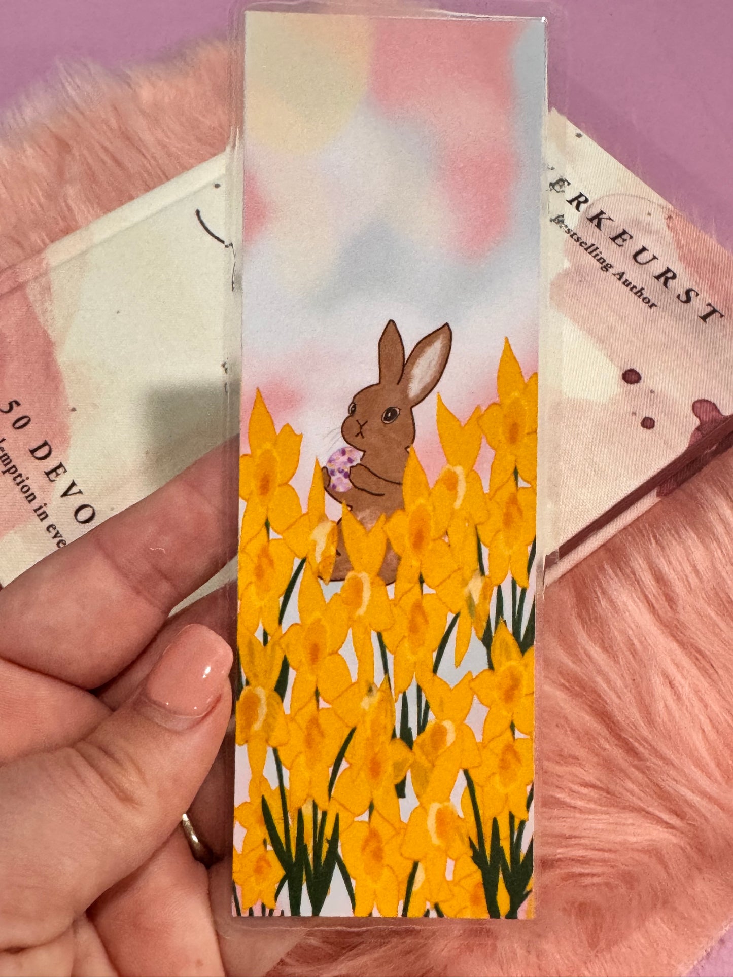 March Monthly Bookmark Set of 3, Spring Easter Flower Bookmarks, Laminated Bookmarks