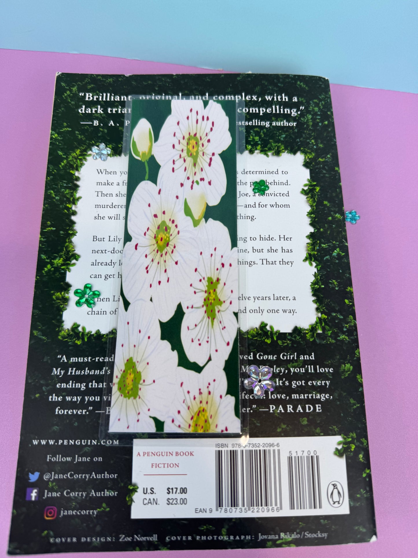 May Birth Flower Hand Drawn Laminated Bookmark, Hawthorn Flowers, Birthdays