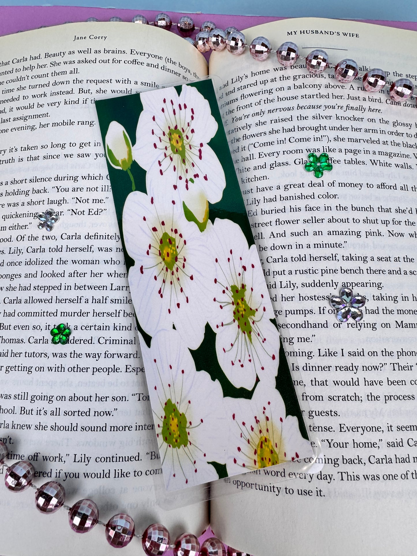 May Birth Flower Hand Drawn Laminated Bookmark, Hawthorn Flowers, Birthdays