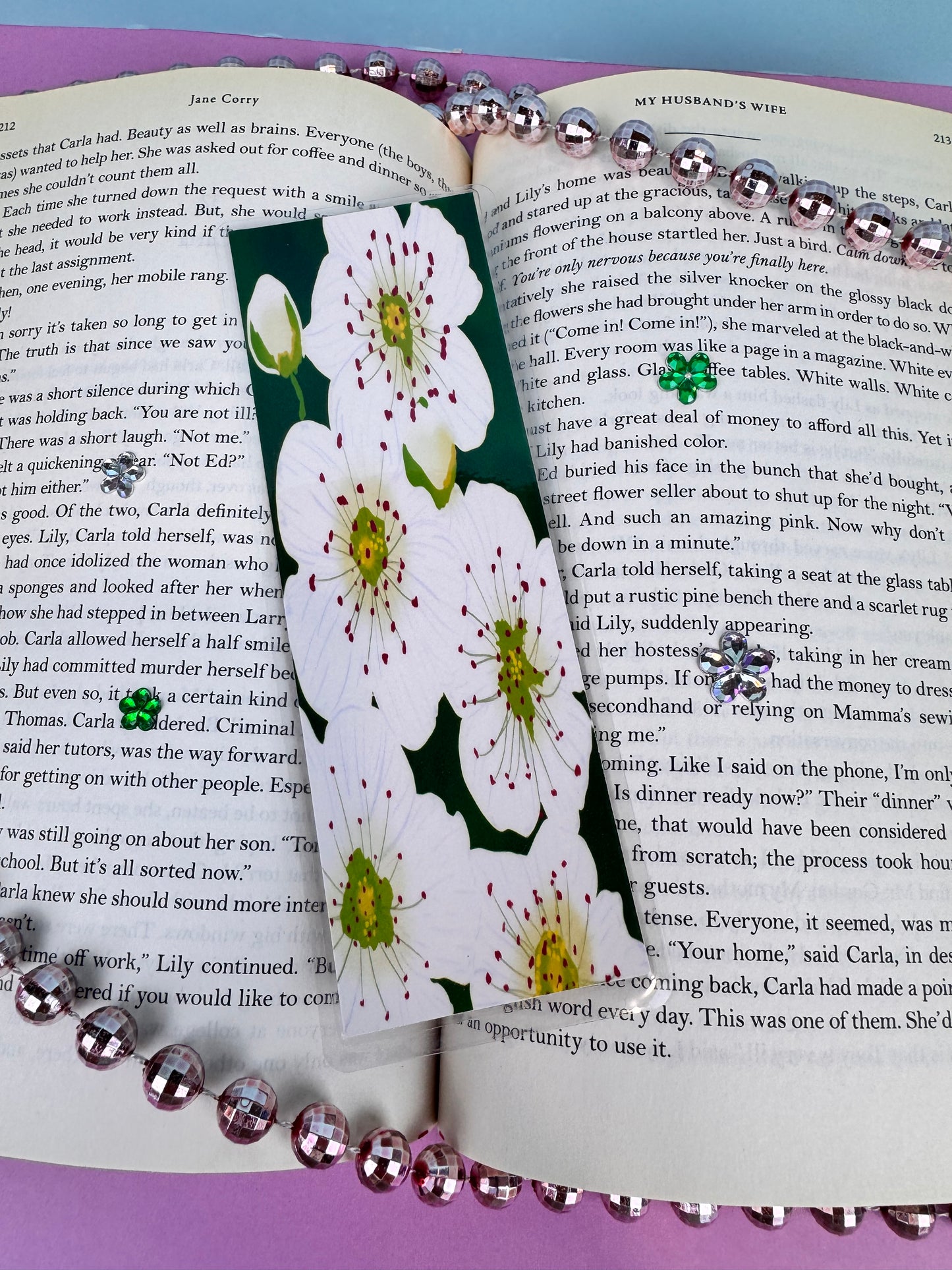 May Birth Flower Hand Drawn Laminated Bookmark, Hawthorn Flowers, Birthdays