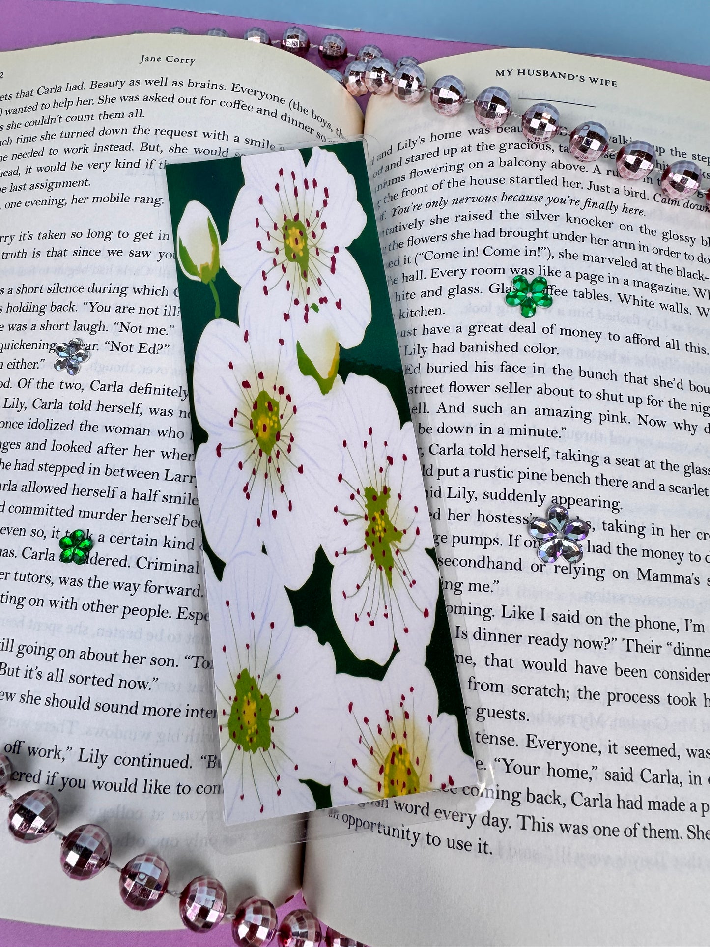May Birth Flower Hand Drawn Laminated Bookmark, Hawthorn Flowers, Birthdays