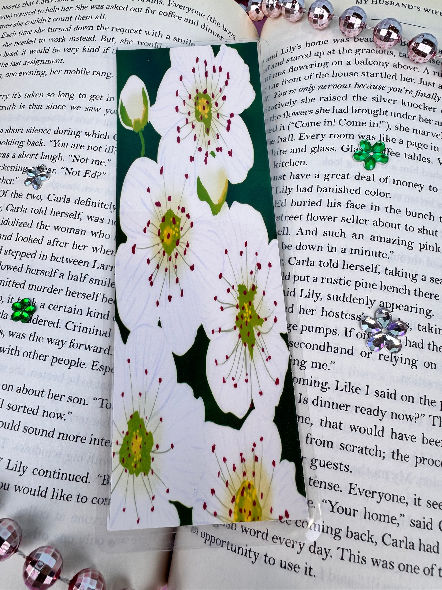 May Birth Flower Hand Drawn Laminated Bookmark, Hawthorn Flowers, Birthdays