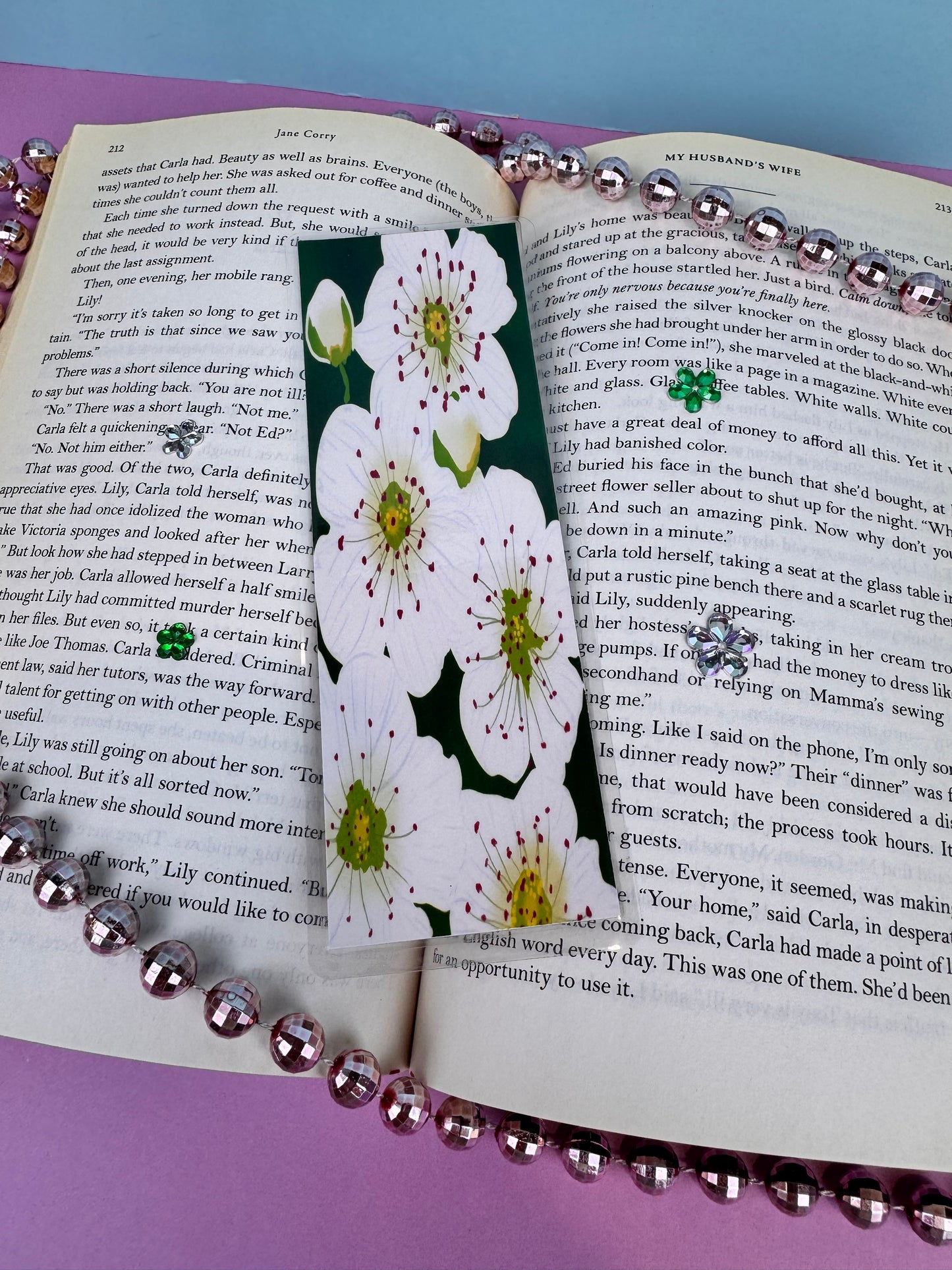 May Birth Flower Hand Drawn Laminated Bookmark, Hawthorn Flowers, Birthdays