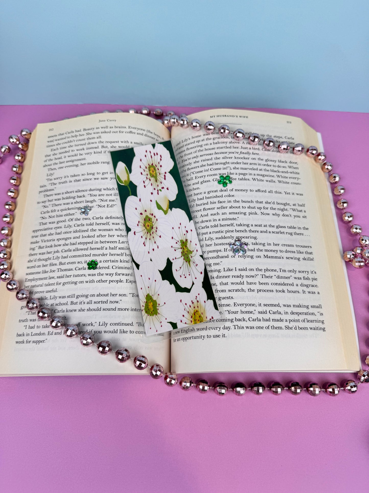 May Birth Flower Hand Drawn Laminated Bookmark, Hawthorn Flowers, Birthdays