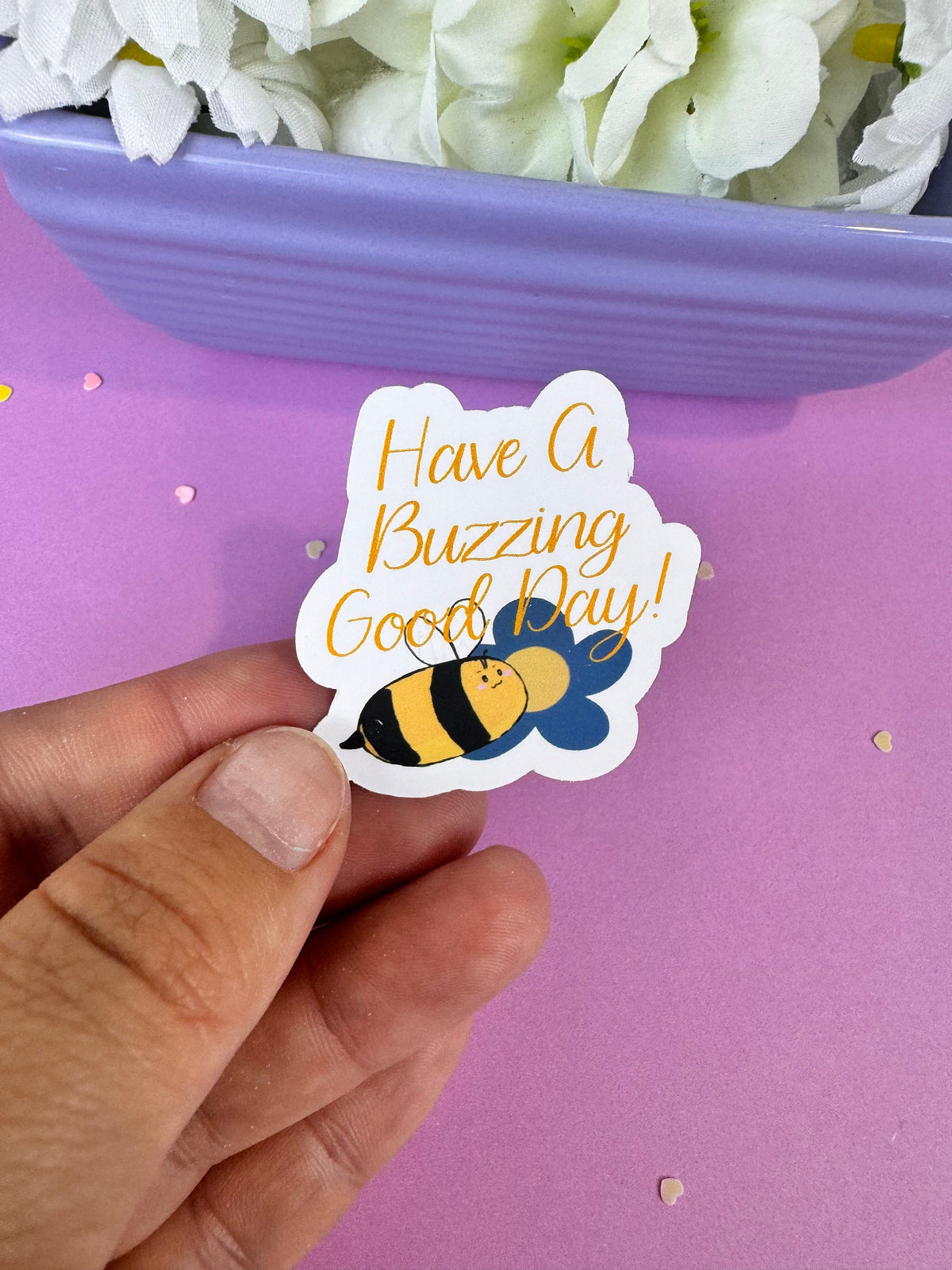 Have a Buzzing Good Day! Bumblebee Sticker | Matte