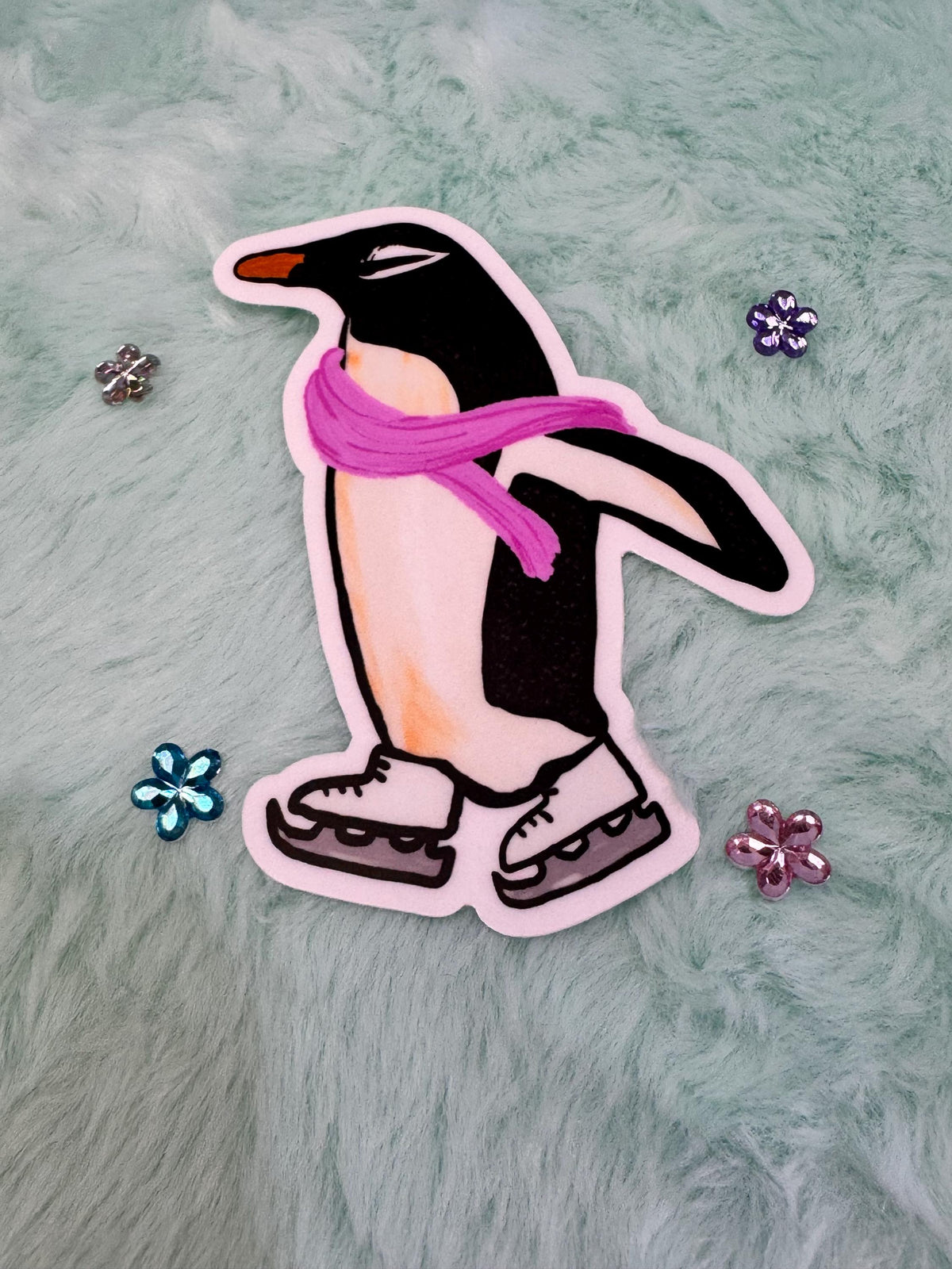 Marie the Penguin Sticker | Ice Skating Vinyl Decal