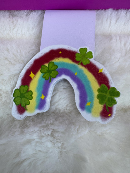 Rainbow and Lucky Clover Magnetic Bookmark