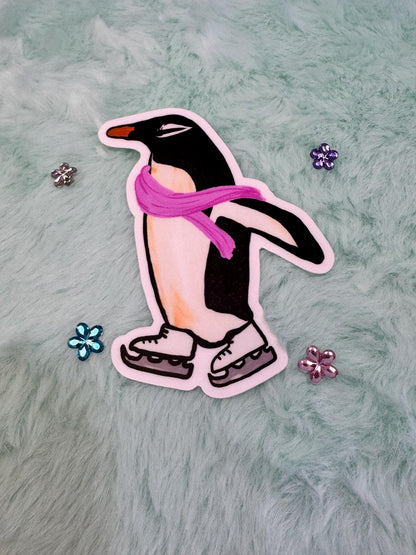 Marie the Penguin Sticker | Ice Skating Vinyl Decal