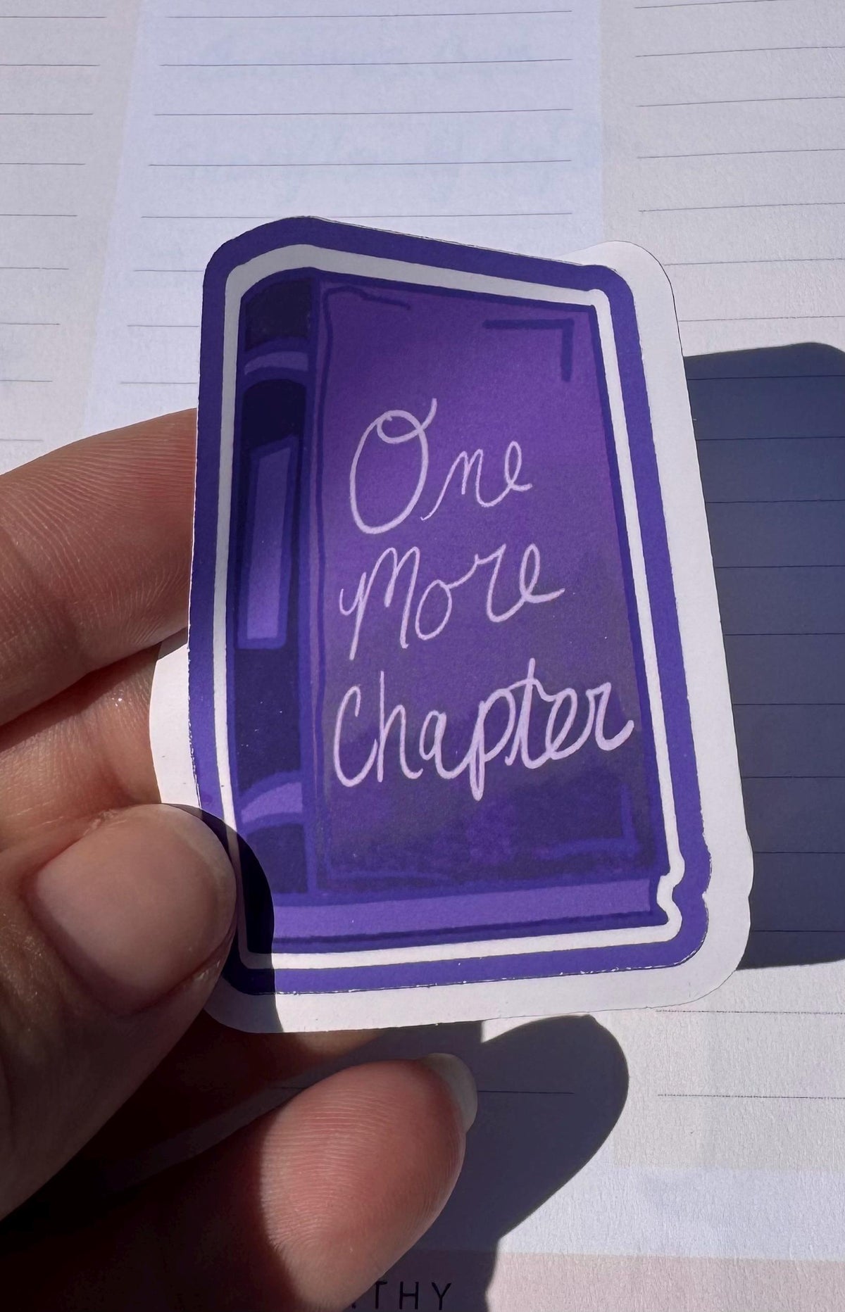 One More Chapter Vinyl Sticker | Purple Book