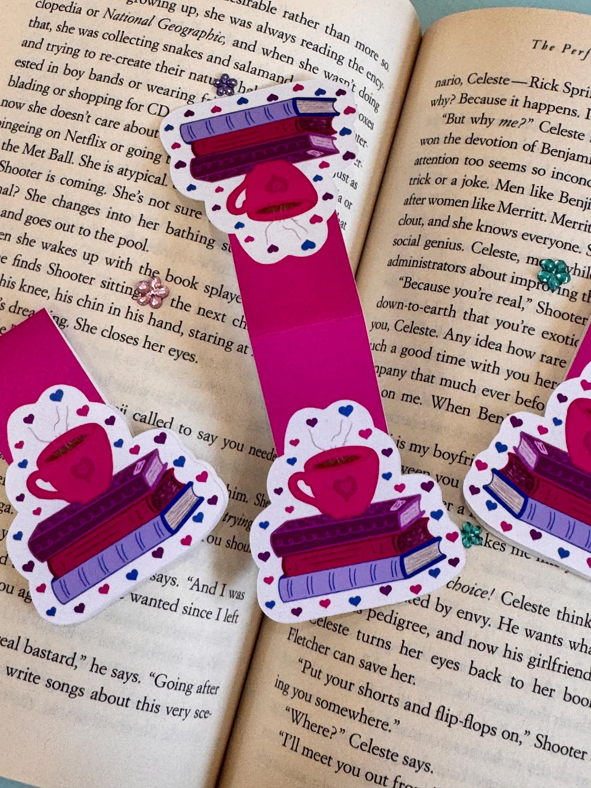 Coffee & Books Magnetic Bookmark – Gift for Readers