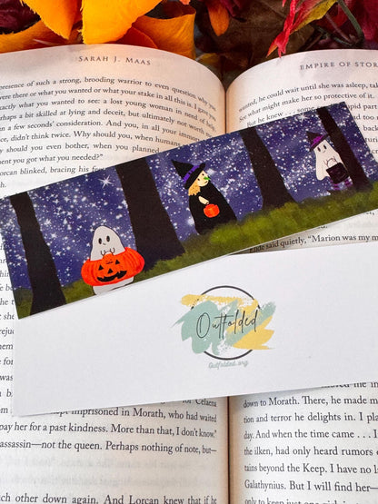 Halloween Bookmark | Trick-or-Treaters | Laminated 2 × 6