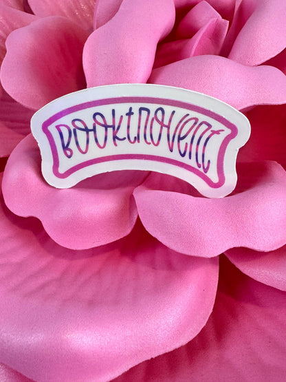 Booktrovert Vinyl Sticker: Matte or Rainbow Holographic, Easy Peel Sticker For Readers