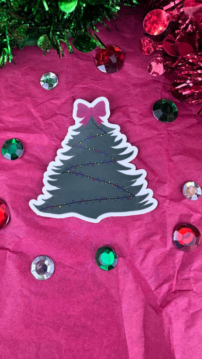 Hand Drawn Christmas Tree Sticker- Festive Holiday Planner or Phone Decor