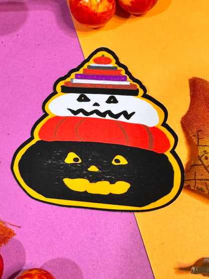 Book Lover Halloween Spooky Jack-O-Lantern Sticker
