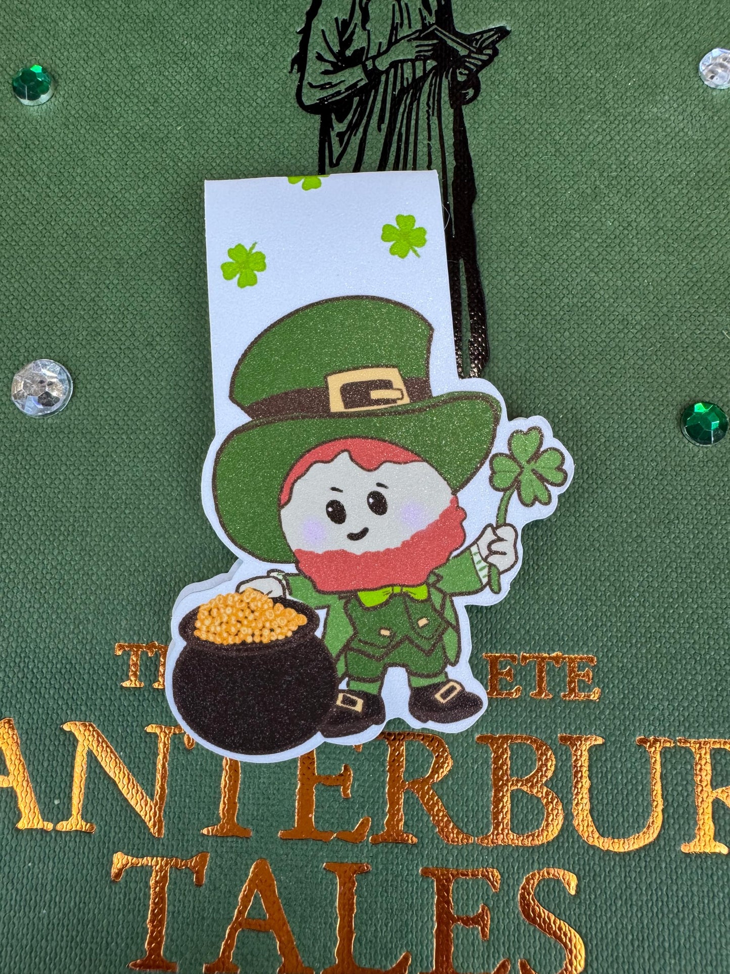 Luck Of The Irish Magnetic Bookmark - Leprechaun with his lucky pot of gold