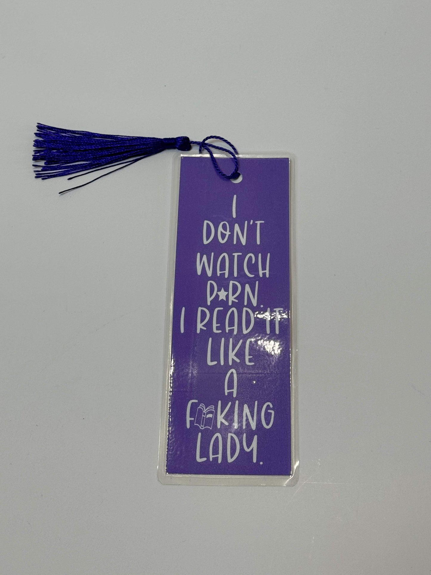 Smut Lovers Bookmark, Funny Adult Page Saver, 1 Bookmark in Purple or Pink