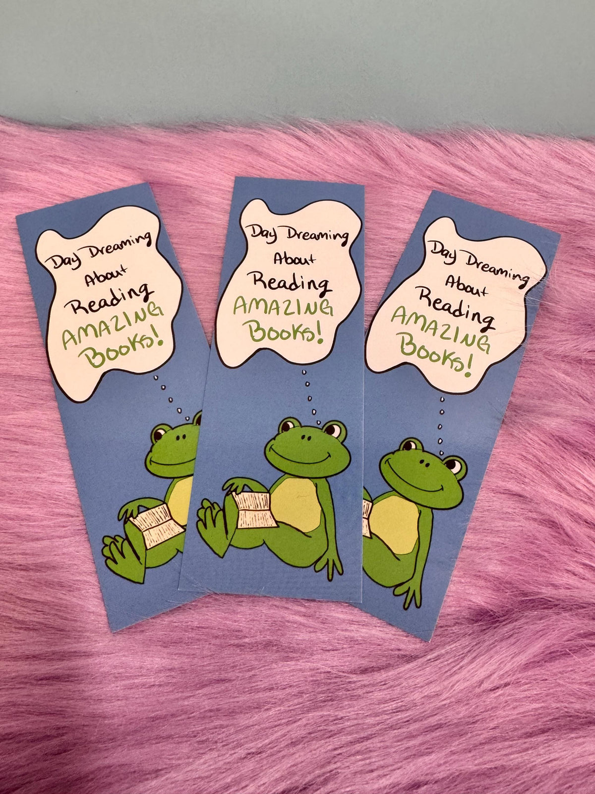 Frog Bookmark | Book Lover & Dreamer | Laminated 2 × 6