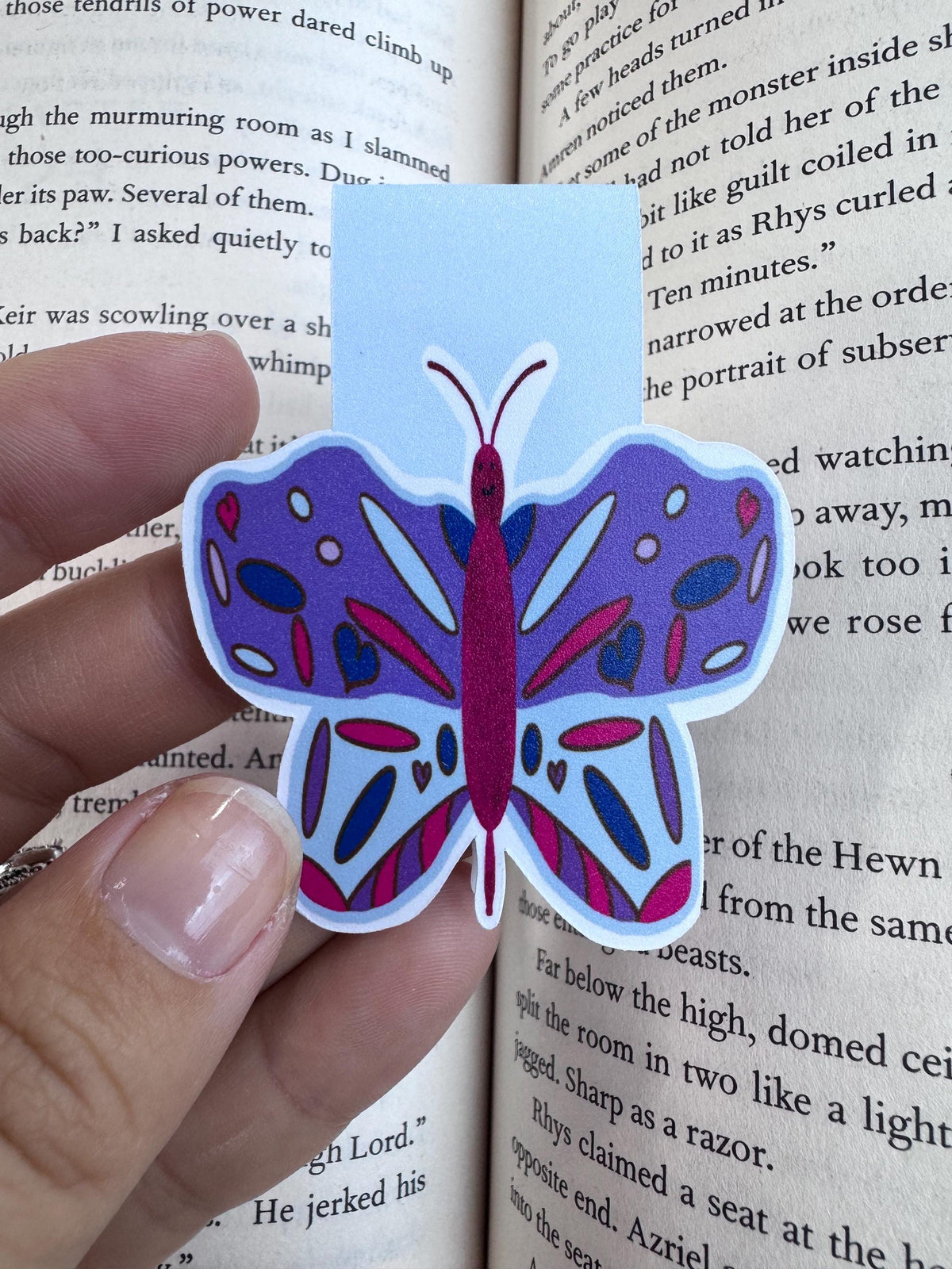 Purple Butterfly Magnetic Bookmark | Book Lover Gift