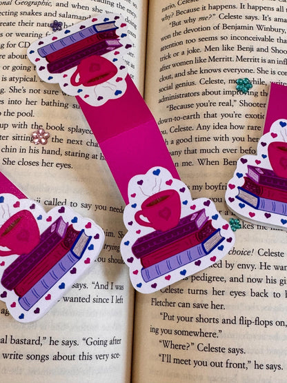 Coffee & Books Magnetic Bookmark – Gift for Readers