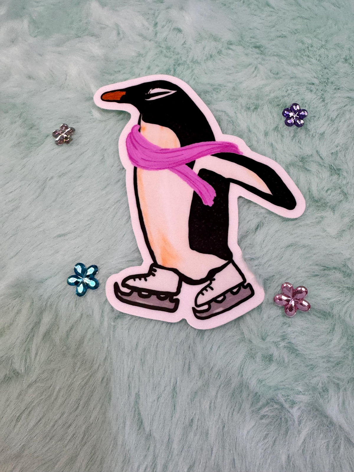 Marie the Penguin Sticker | Ice Skating Vinyl Decal