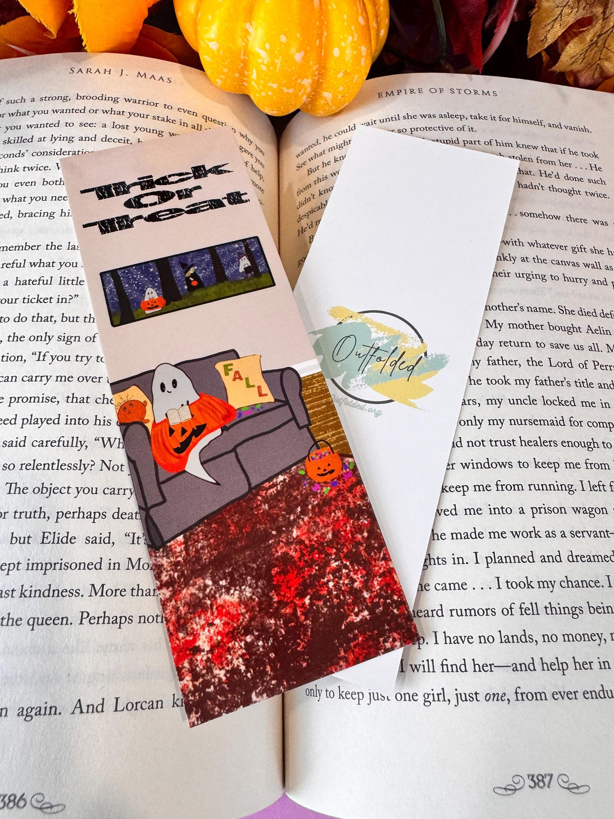 Halloween Ghost Bookmark | Barry the Ghost | Laminated 2 × 6