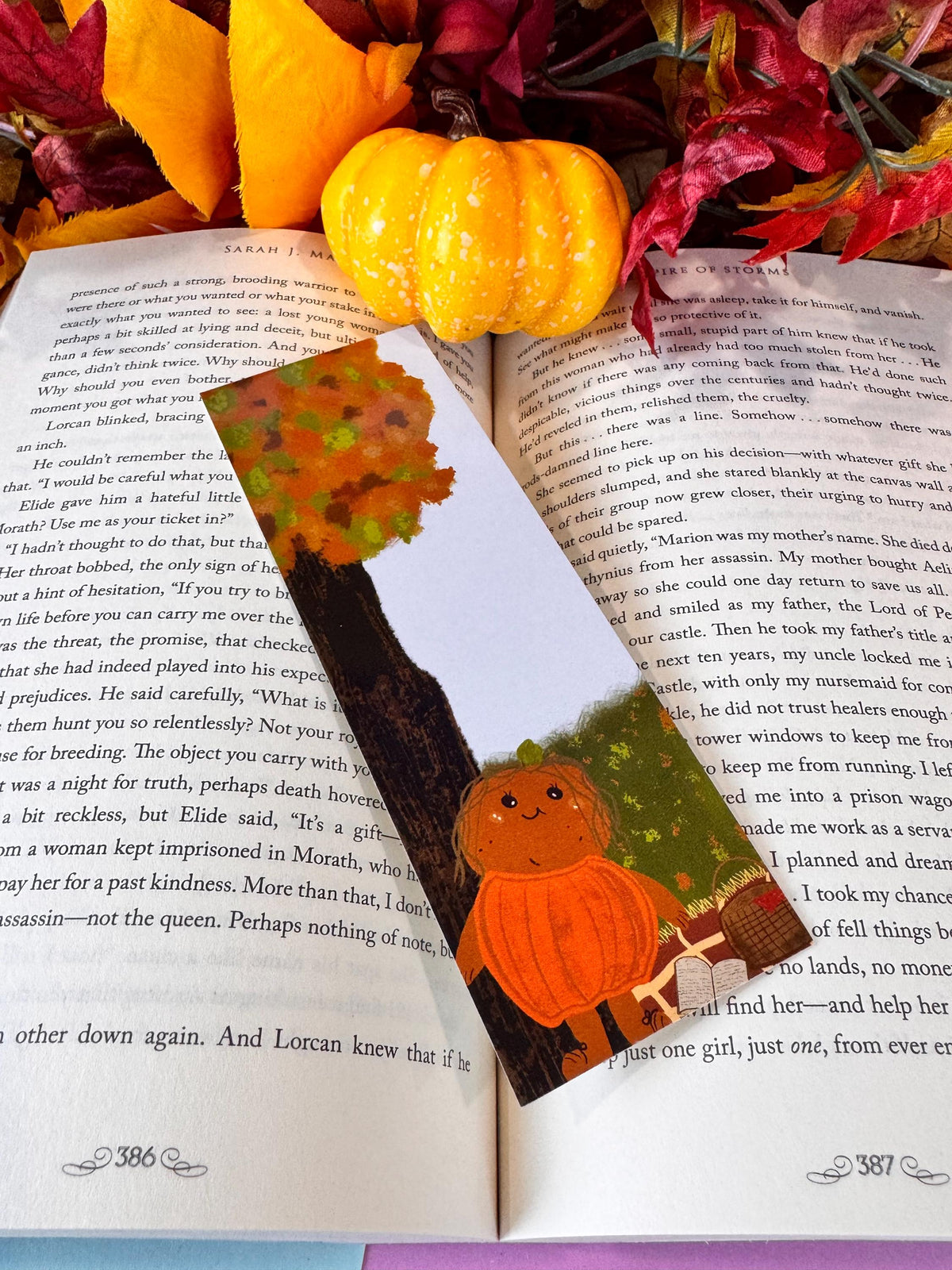 Patch the Pumpkin Fall Bookmark | Autumn Picnic