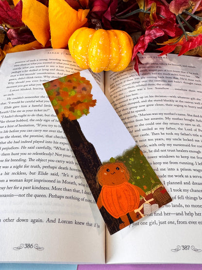Patch the Pumpkin Fall Bookmark | Autumn Picnic