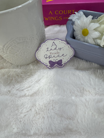 A Lady Reads Spice, Spicy Book Lover Sticker