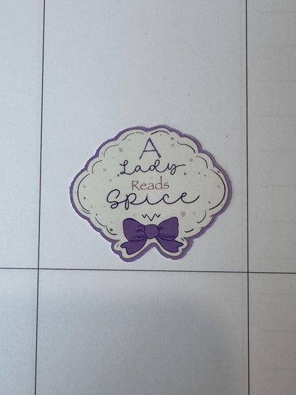 A Lady Reads Spice, Spicy Book Lover Sticker