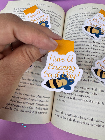 Have a Buzzing Good Day Bumblebee Magnetic Bookmark