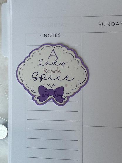 A Lady Reads Spice, Spicy Book Lover Sticker