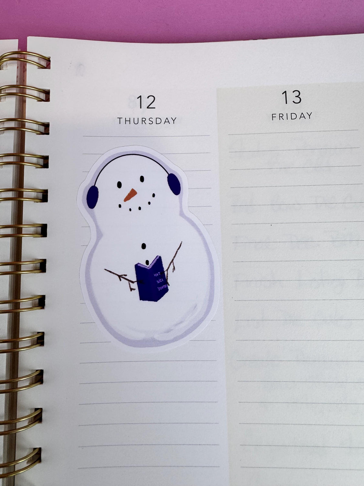 Snowman Vinyl Sticker | Cute Winter Planner & Journal Sticker