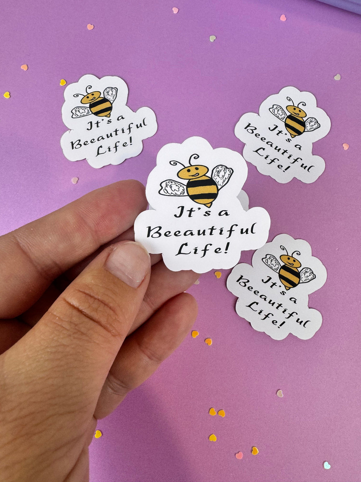 It’s a Beeautiful Life! Bumblebee Sticker | Matte